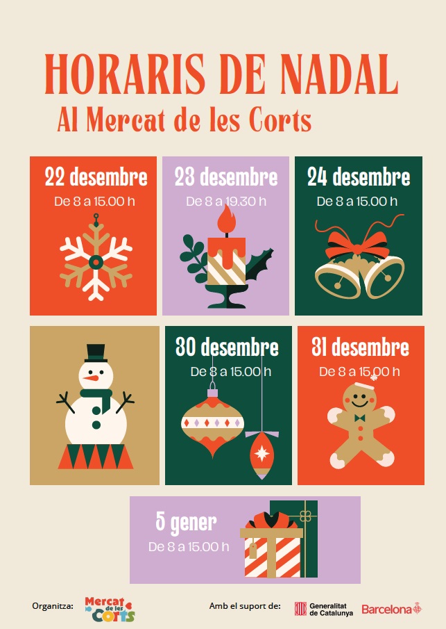 Horarios especiales Navidad 2025